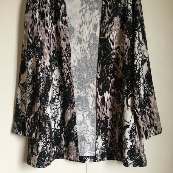 Vintage Damask Lace & Flowers Knit Open Cardigan - Picture 4 of 15